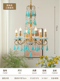 Modern art deco water drop chandelier in crystal and glass