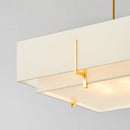 Round Chinese fabric chandelier, retro style for elegant interiors