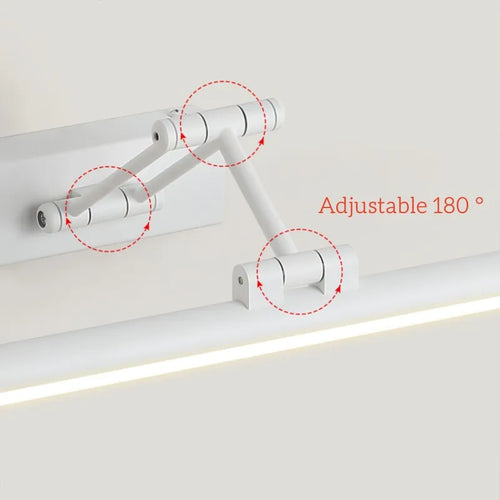 Waterproof LED mirror cabinet lamp foldable telescopic - vue 6 sur 16