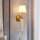 Retro American crystal wall light for living room decor
