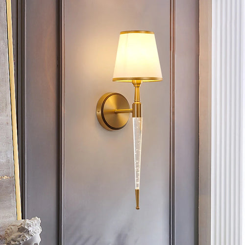 Retro American crystal wall light for living room decor - vue 2 sur 9