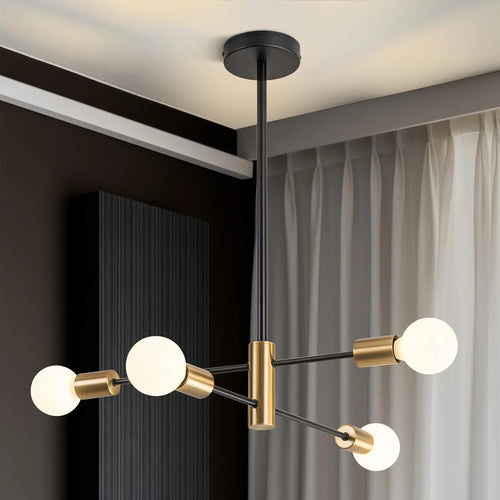 Modern Sputnik chandelier satellite pendant light 2/4/8 heads decoration - vue 10 sur 10