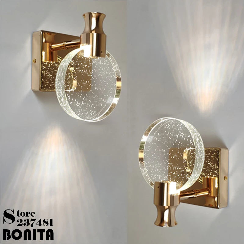 Luxury crystal wall light for elegant interiors
