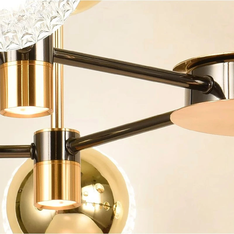 Dining room chandelier fancy ceiling light fixture - vue 6 sur 10
