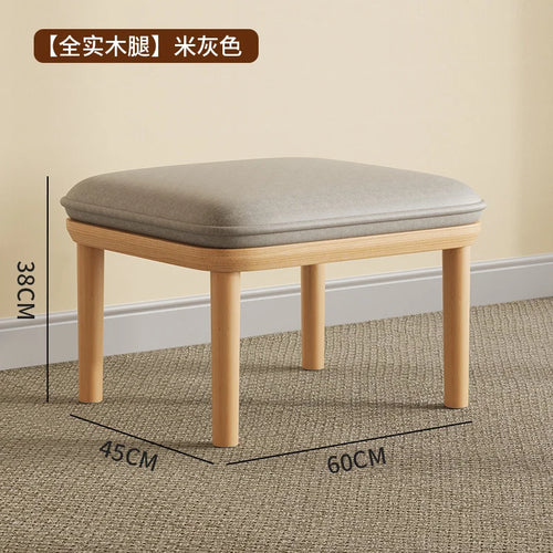 Nordic modern velvet stool unique and space-saving pouf - vue 16 sur 24