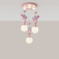 Modern LED carousel chandelier for children's princess room