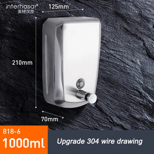 304 stainless steel wall mounted soap dispenser for liquid soap