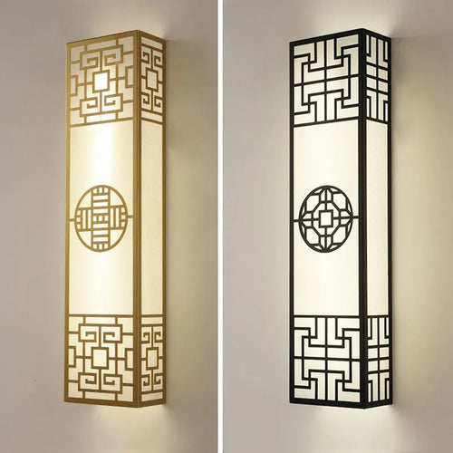 Zen strip wall light in Chinese style for hotels and projects - vue 2 sur 8