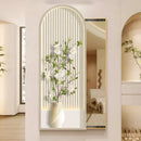 Nordic decorative square mirror with floral aesthetic frame