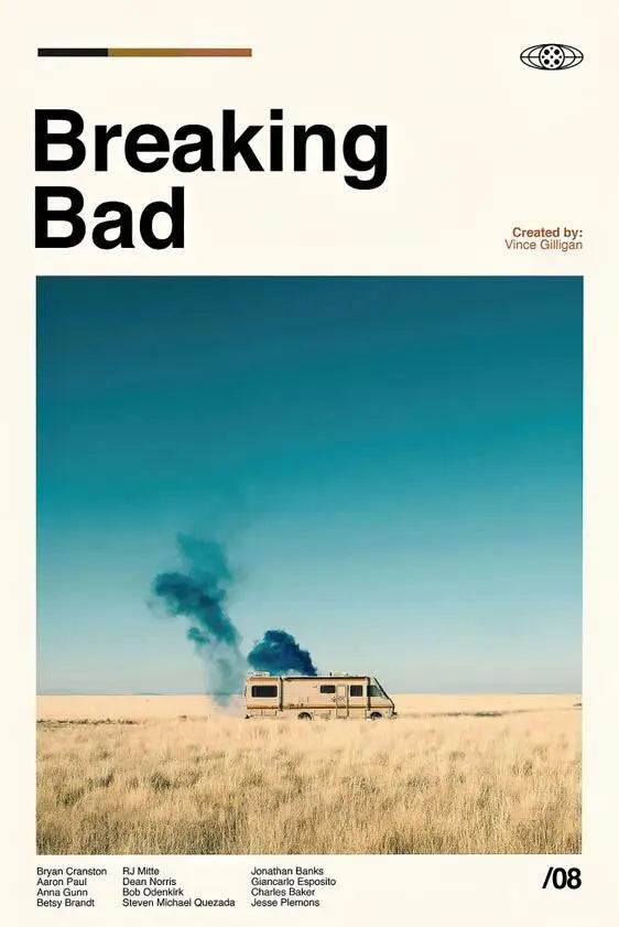 affiche vintage breaking bad décoration murale art imprimé