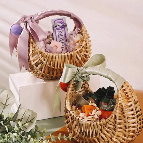 Rattan and wicker basket for flowers and storage - vue 7 sur 7