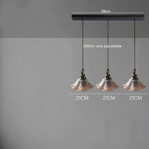 Modern ceramic LED pendant light for home interiors - vue 21 sur 29
