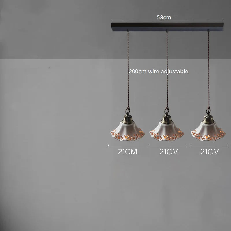 Modern ceramic LED pendant light for home interiors - vue 20 sur 29