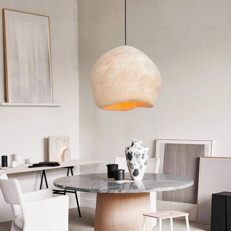 Nordic wabi sabi style LED pendant lamp for restaurant or bar