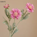 Artificial flocked chrysanthemum silk floral decoration