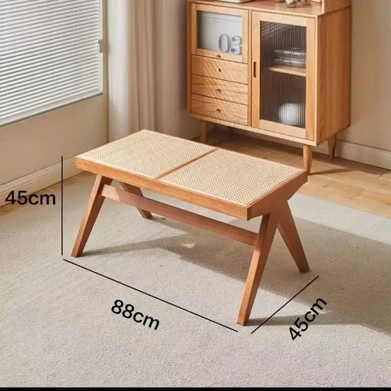 solid rattan bench for versatile and modern use - vue 17 sur 17