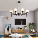 Medieval style glass chandelier for modern interior decor