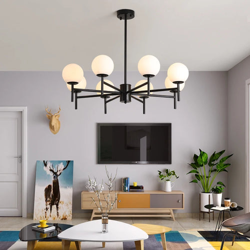 Medieval style glass chandelier for modern interior decor - vue 6 sur 14