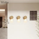 Japanese wabi sabi natural stone wall light for indoor use