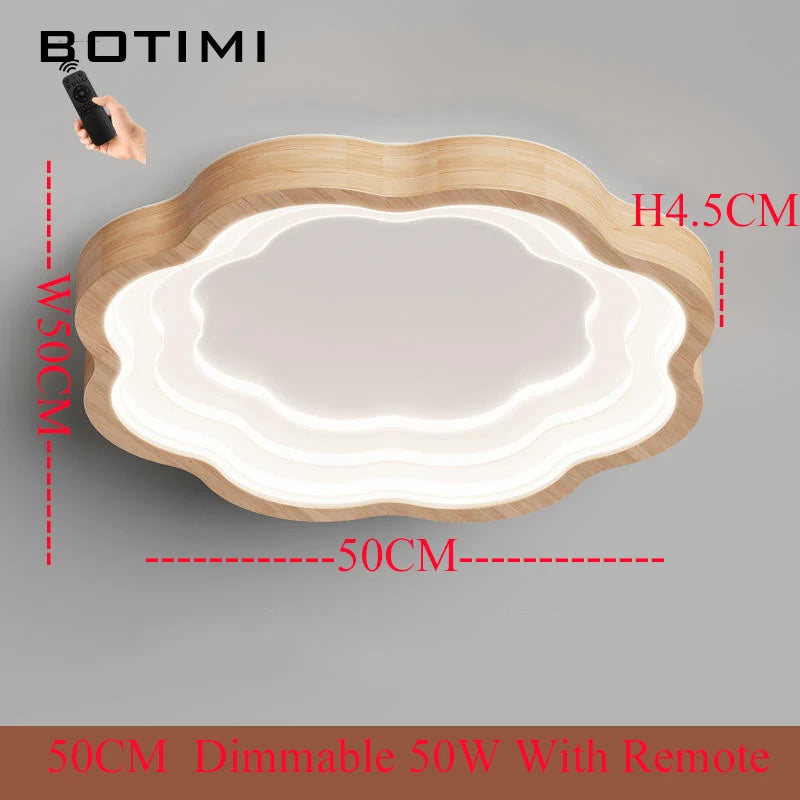 Rectangular wooden LED ceiling light - vue 8 sur 11