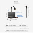 Indoor LED wall lamp with USB interface and wireless charging