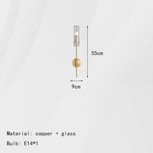 applique murale moderne en verre pour éclairage direct