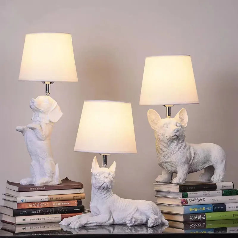 Modern LED puppy design table lamp for children