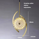 Art deco crystal glass pendant light with LED lighting