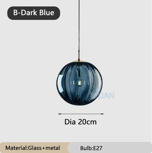 Colourful glass chandelier for restaurant - vue 19 sur 25