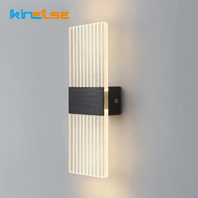Nordic brushed gold acrylic LED wall light for interior decoration