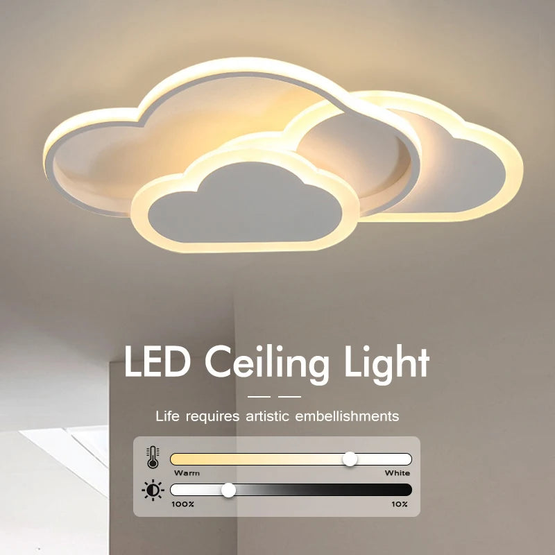 Ultra thin LED ceiling light with creative cloud design, smart lighting