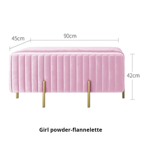 Nordic creative multifunctional velvet bench for living room and bedroom - vue 15 sur 16