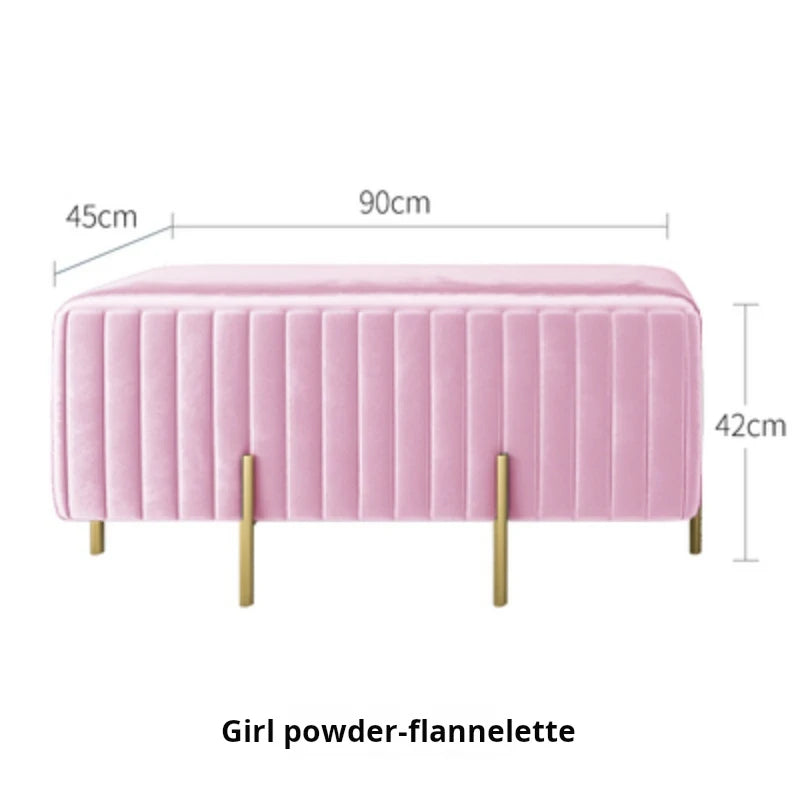 Nordic creative multifunctional velvet bench for living room and bedroom - vue 15 sur 16