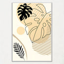 Palm leaf paper art print for interior decor