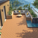 108-piece waterproof interlocking acacia deck tiles 30cm