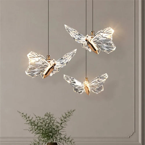 Nordic crystal LED pendant light for modern decoration - vue 2 sur 18