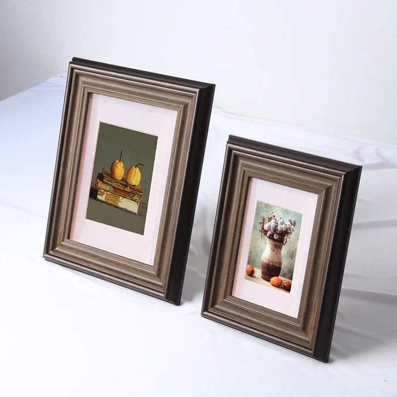 American style walnut photo frame for children