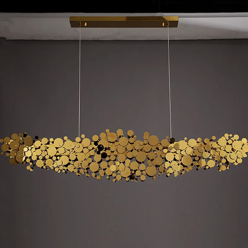 Modern chrome stainless steel chandelier for indoor use