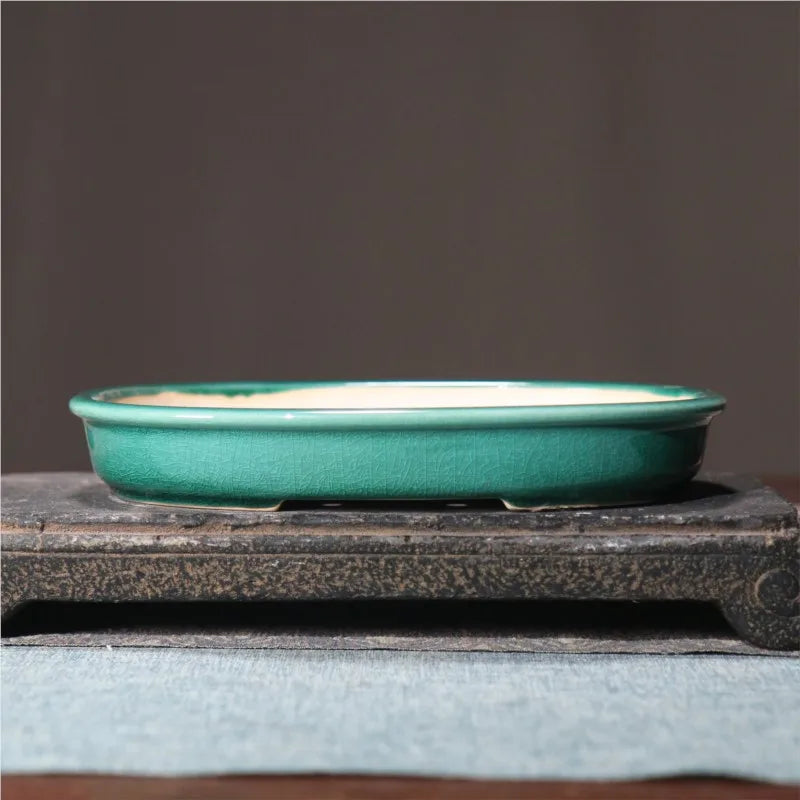round sand flower pot for retro bonsai and succulents - vue 3 sur 19