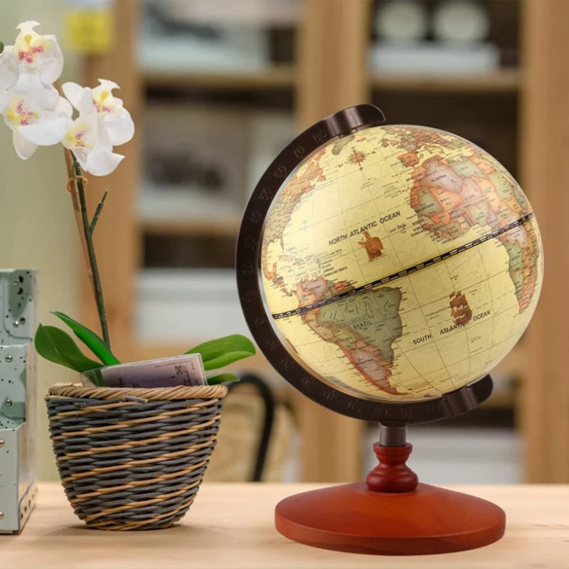 vintage rotating decorative world globe for children