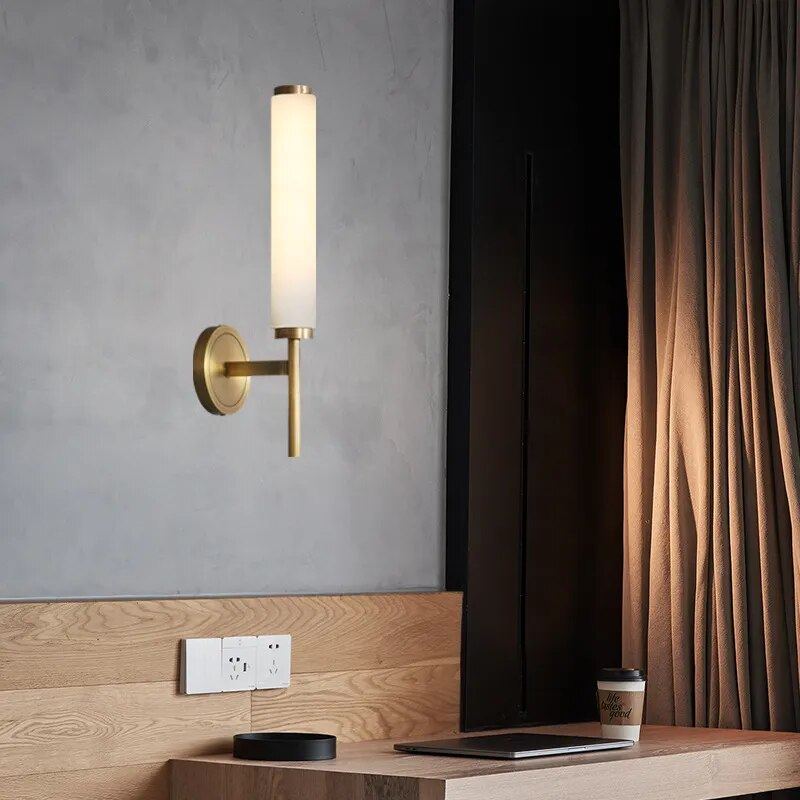 Natural marble LED wall light - vue 5 sur 7