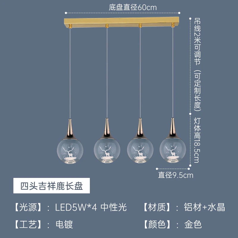 Modern crystal chandelier for animal-inspired home decor - vue 13 sur 13
