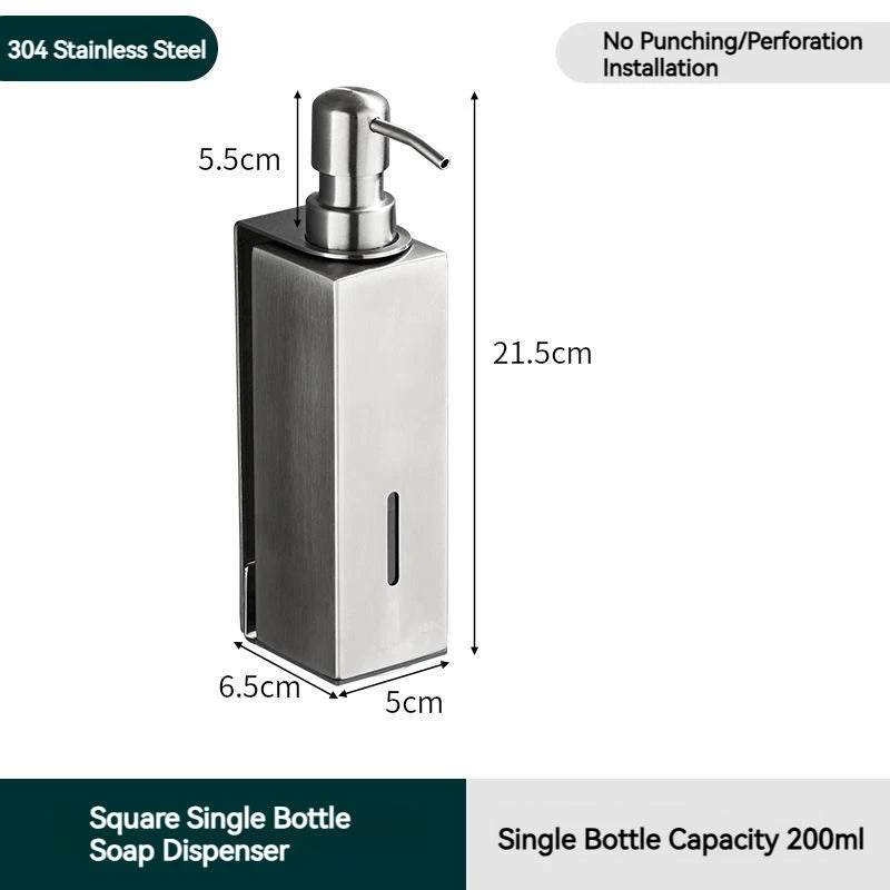 stainless steel accessories for modern soap dispensers - vue 11 sur 12