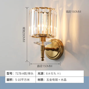 Crystal design wall light for elegant interiors