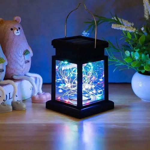 Waterproof LED solar retro lantern for garden and yard