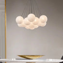Modern design LED pendant chandelier with suspended globes