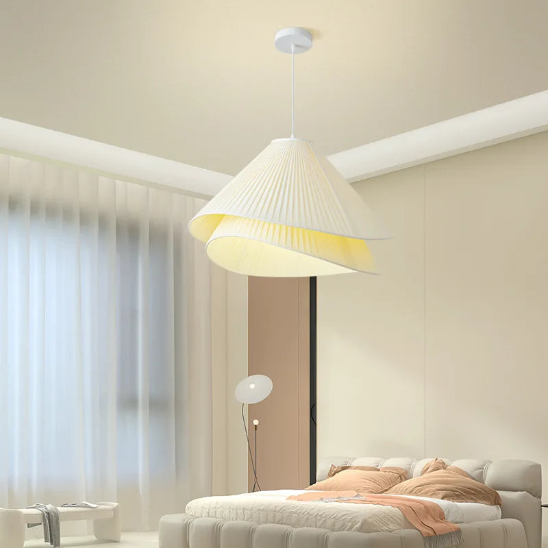 Minimalist fabric LED pendant lamp nordic art design