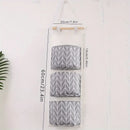 three-tier hanging bag in moisture-resistant cotton linen blend