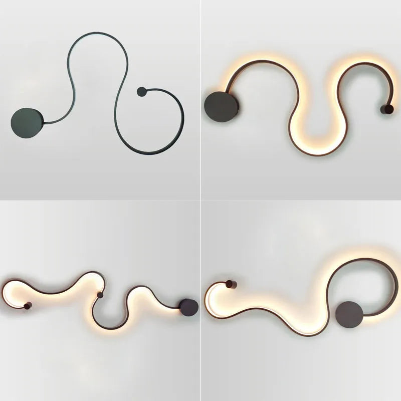 Modern minimalist aluminium wall light for indoor lighting