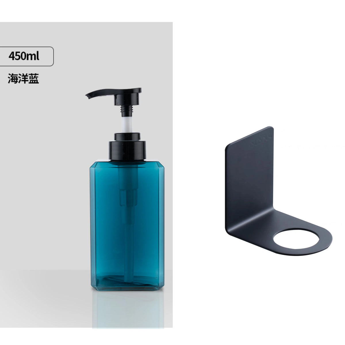 wall-mounted liquid soap dispenser for disinfectant and shower gel - vue 14 sur 15
